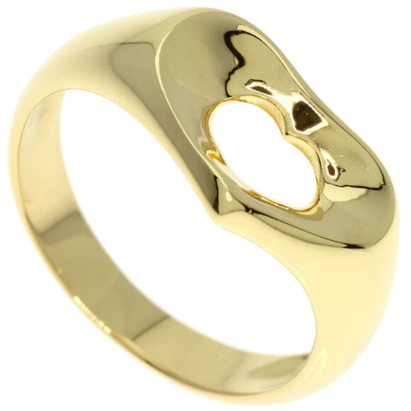 TIFFANY 18K Yellow Gold Heart Band Ring Size 4.75 - Picture 1 of 7